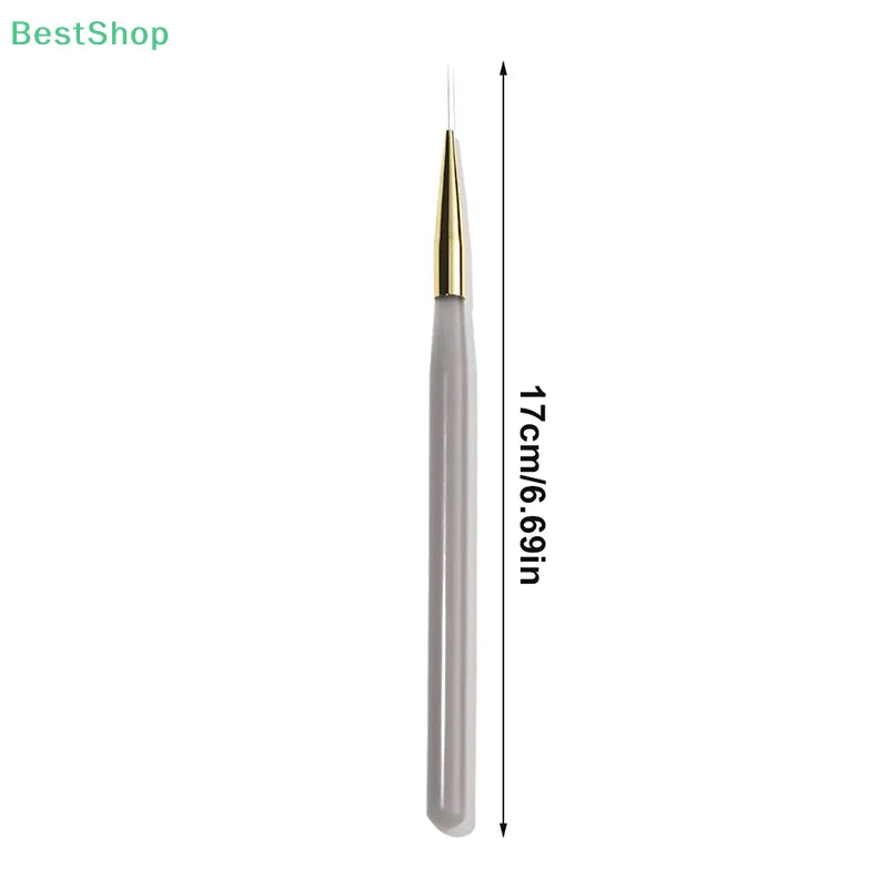 Slim Nail Art Brush Set — Fine Detail Liner for Acrylic & Flower Painting