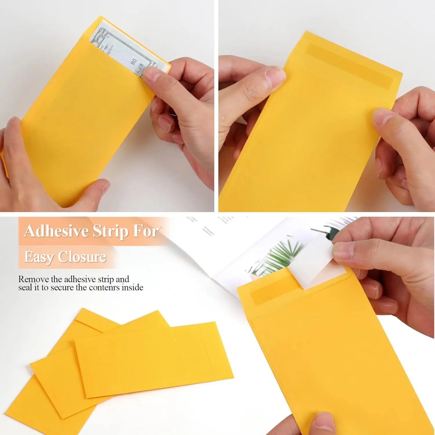Kraft Paper Self-Seal Envelopes — Professional Adhesive Strip Envelopes