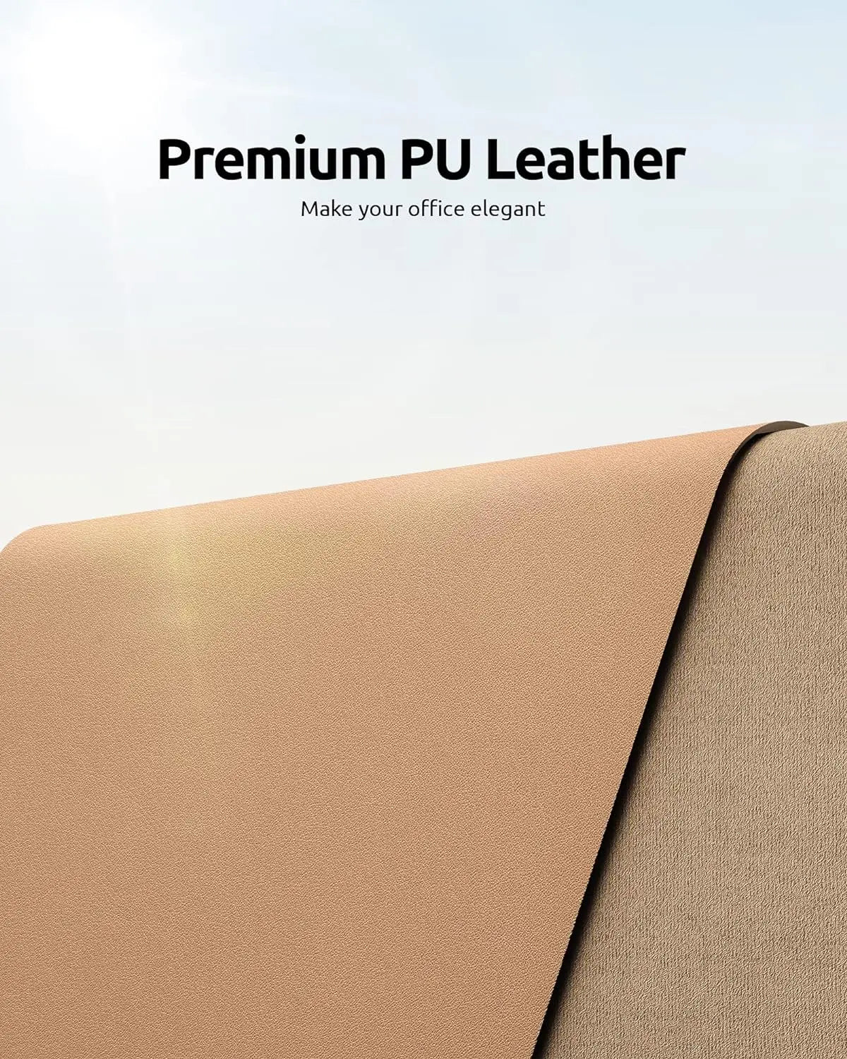 YSAGi Leather Desk Mat — Large Waterproof Mouse Pad & Desk Protector