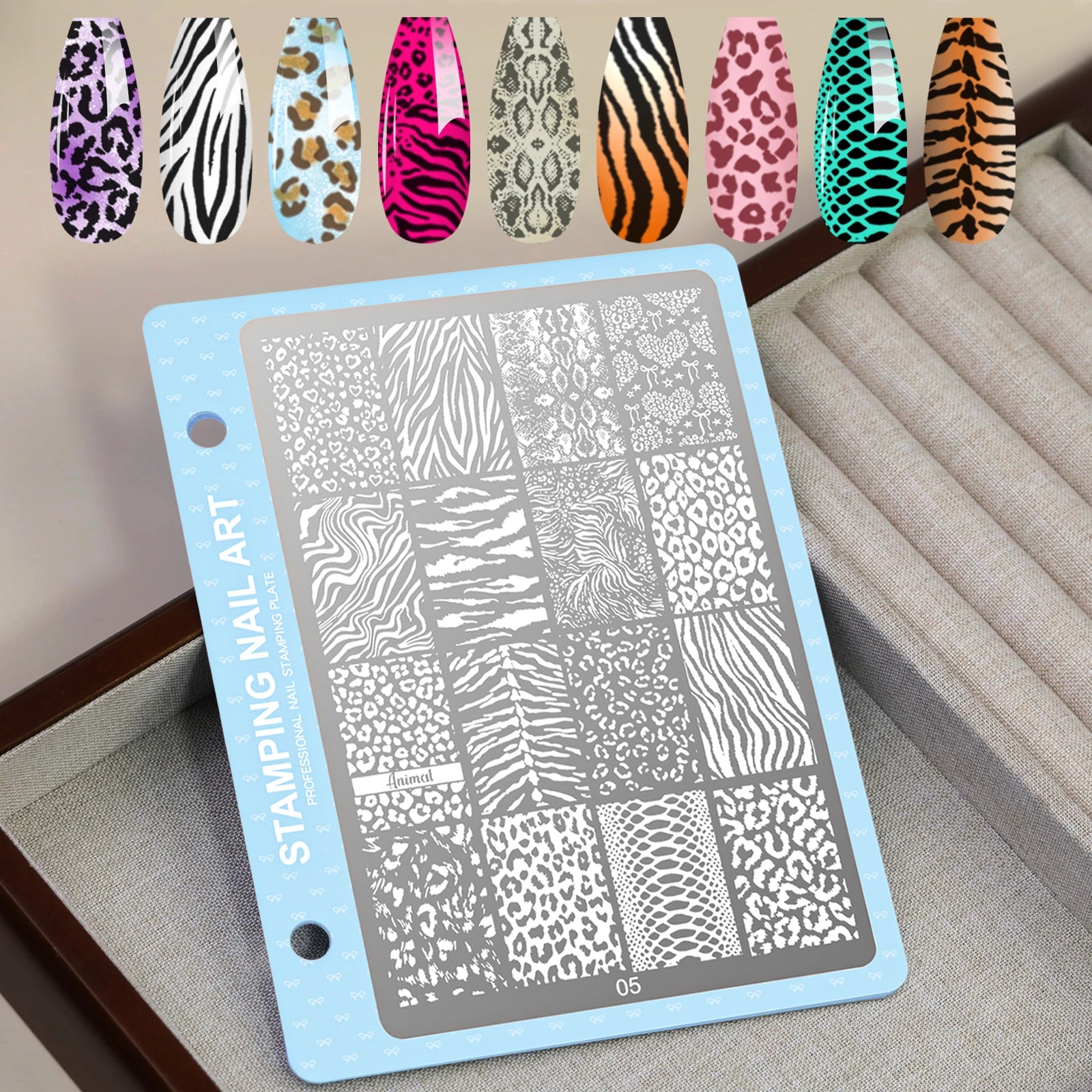 Misscheering Nail Stamping Plate — Leopard and Snake Pattern Stencil