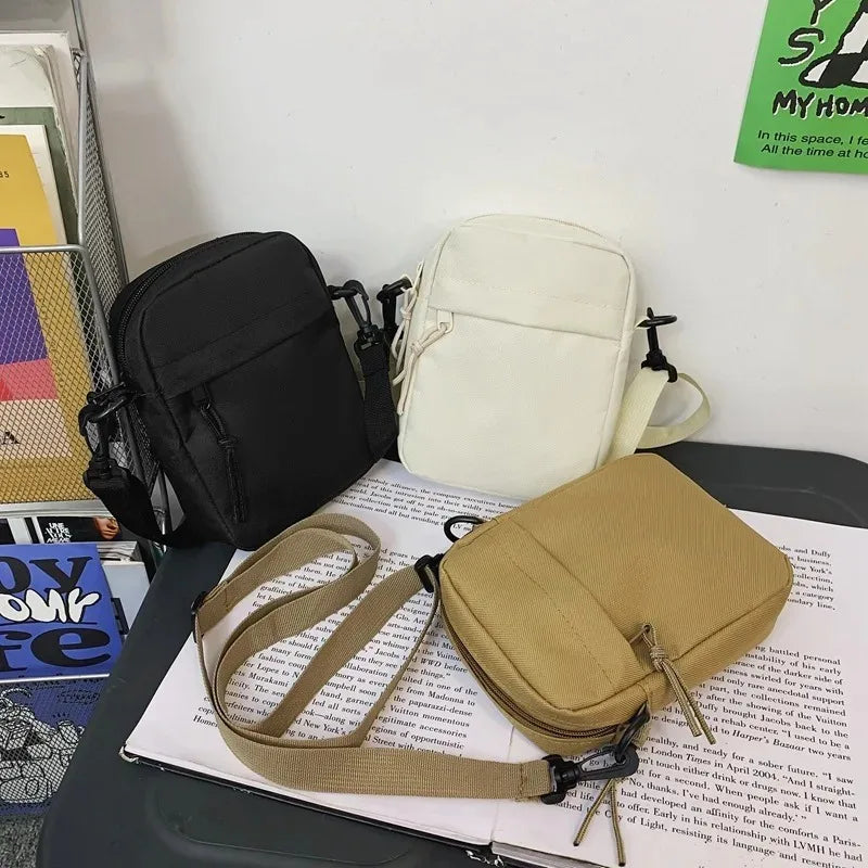 JPXB Messenger Sling Bag — Casual Canvas Crossbody Pouch