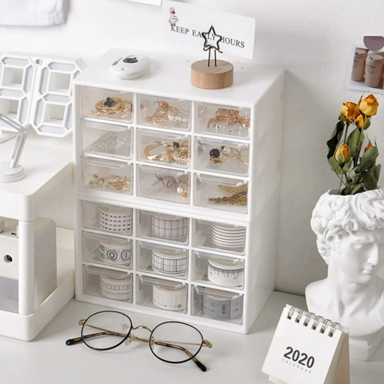 Transparent Multi-Drawer Storage Box — Stackable Organizer for Small Parts