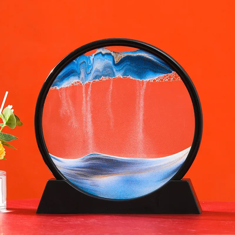 3D Moving Sand Art Picture — Decorative Glass Sandscape Hourglass