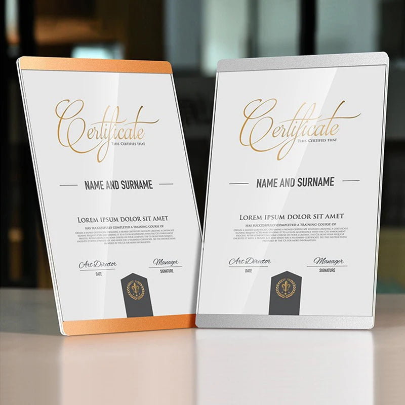 ZHOUZHI Acrylic Sign Holder — Professional Menu and Certificate Display Stand