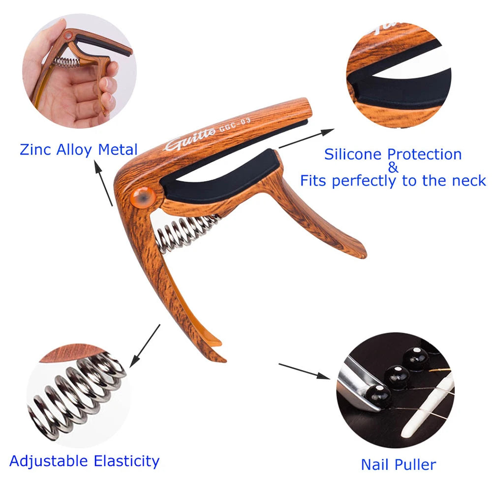 JOYO Guitto Series Metal Guitar Capo — High-Quality Tuning Clamp