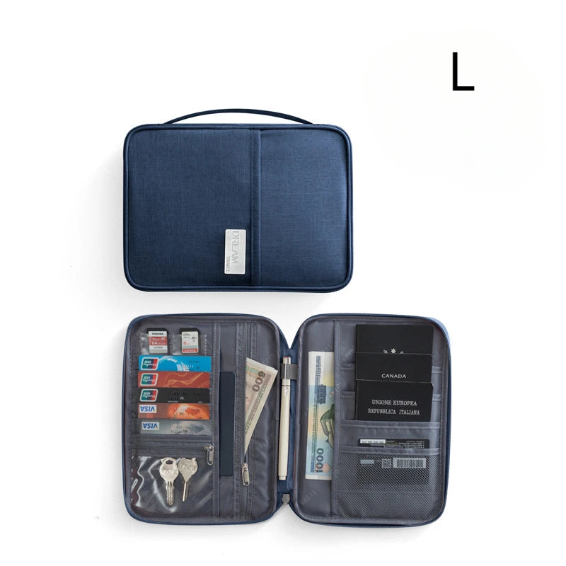 Waterproof Travel Document Organizer — Family Passport Holder & Card Case