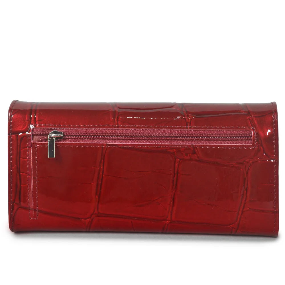 Wishehappy Genuine Leather Stone Pattern Wallet — Luxury Long Organizer