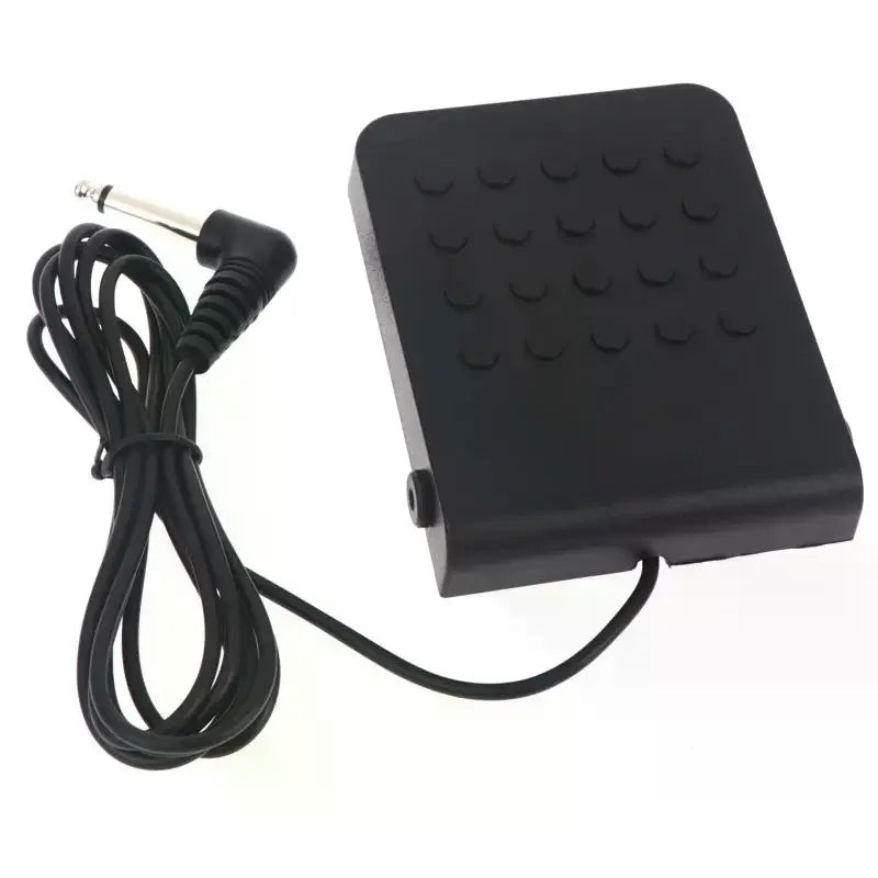 Universal Sustain Pedal — Chrome Metal Surface for Digital Pianos