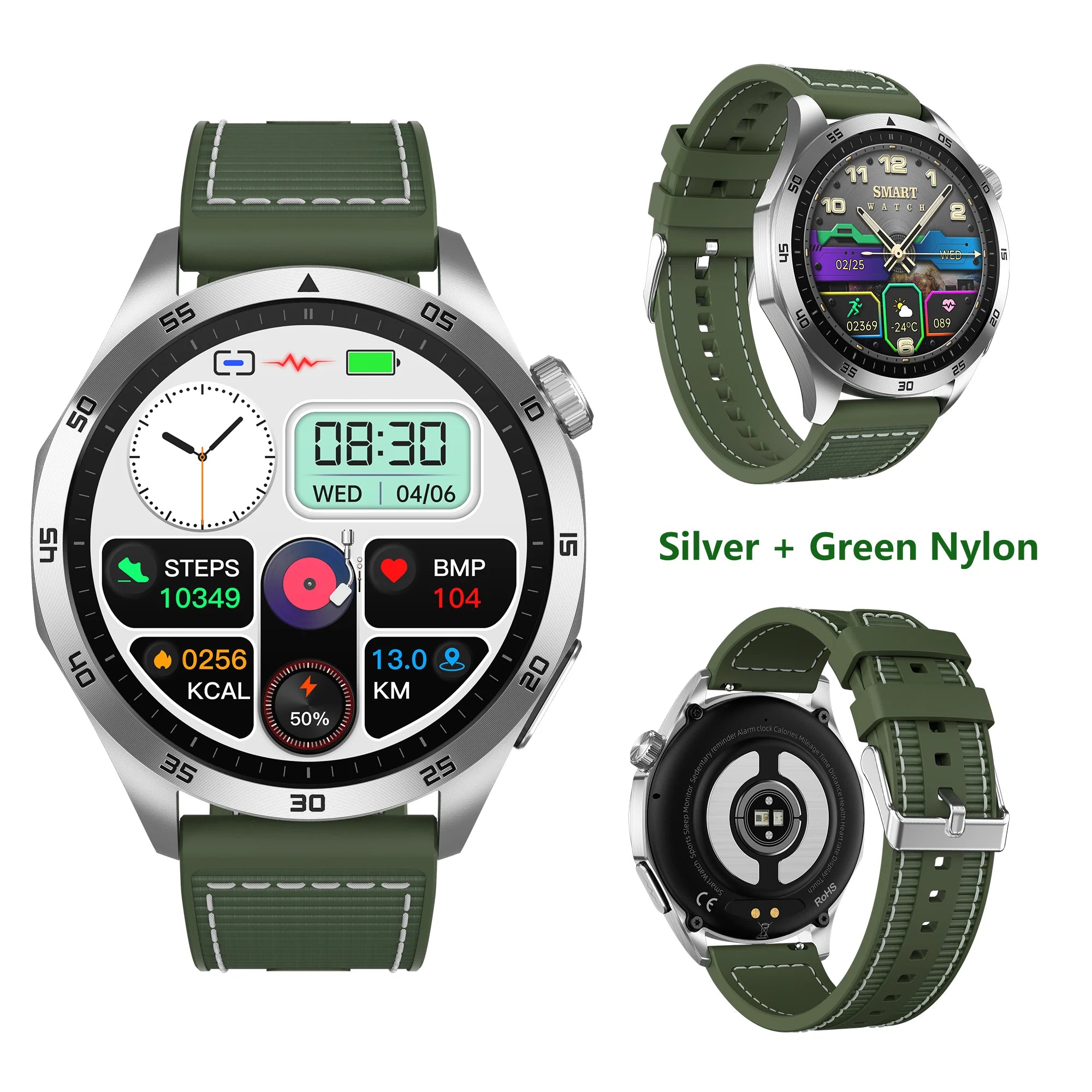 Marsyu Health Smart Watch — ECG & Blood Oxygen Monitoring, Bluetooth Call