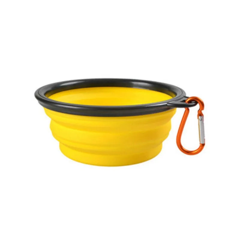 Collapsible Pet Food Bowl — Portable Silicone Travel Dish for Dogs and Cats