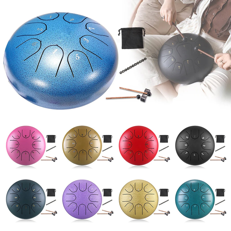 Crazy Stone 3 Inch Handpan Drum — Ethereal Steel Tongue Percussion Kit