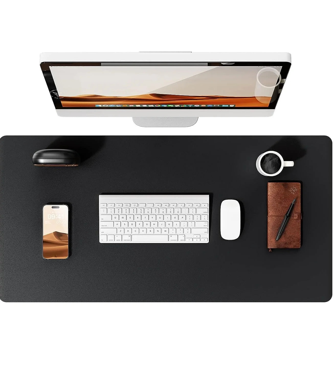 YSAGi Leather Desk Mat — Large Waterproof Mouse Pad & Desk Protector