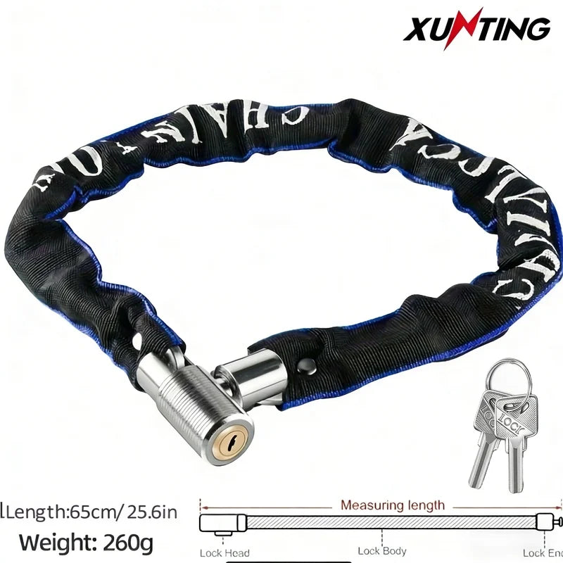 Portable Bike Chain Lock — Lightweight Zinc Alloy Security for Cycling