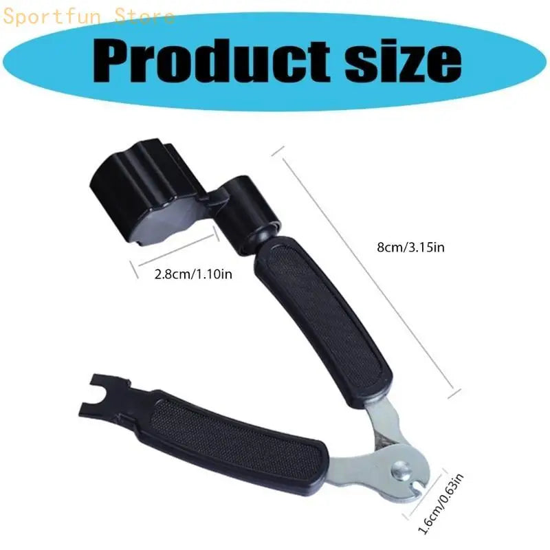 3-in-1 Guitar String Winder and Cutter — Multifunctional Restringing Tool