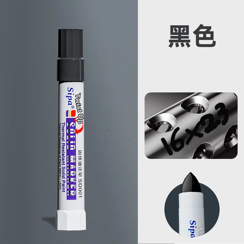 Solid Paint Marker — Waterproof Oil-Based Ink for Multi-Surface Use