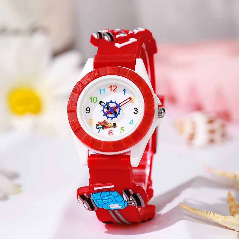 Children's Cartoon Robot Watch — Soft Silicone Sport Clock for Kids