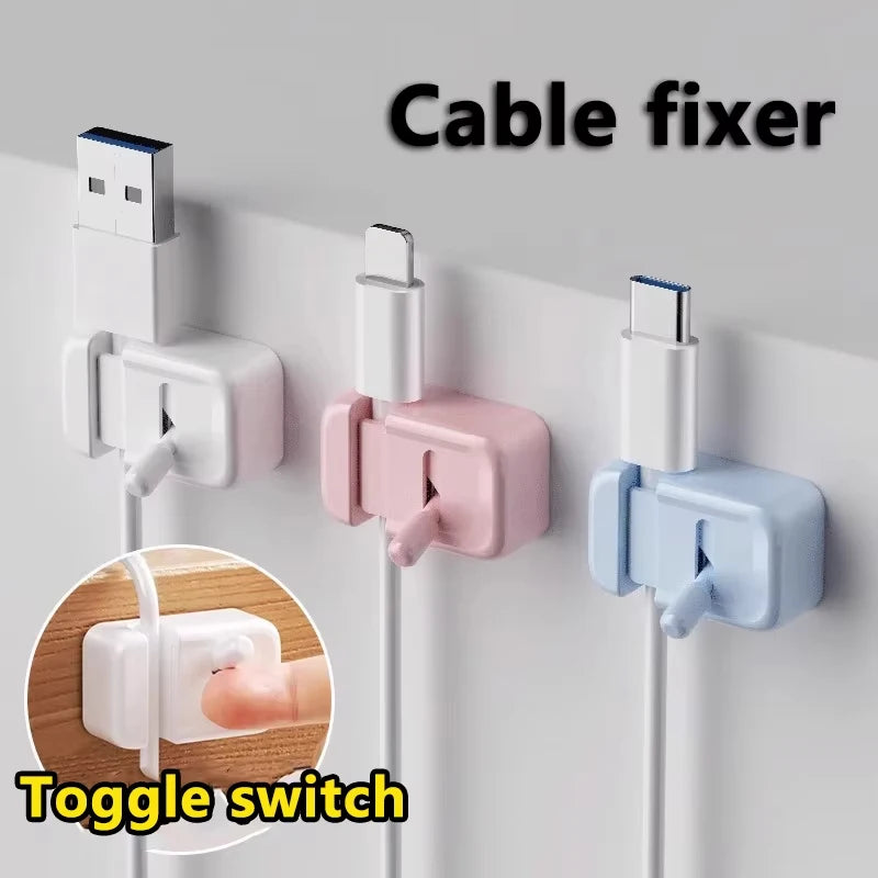 Desk Edge Cable Management Clips — No-Drill Cord Organizer for Charging Wires