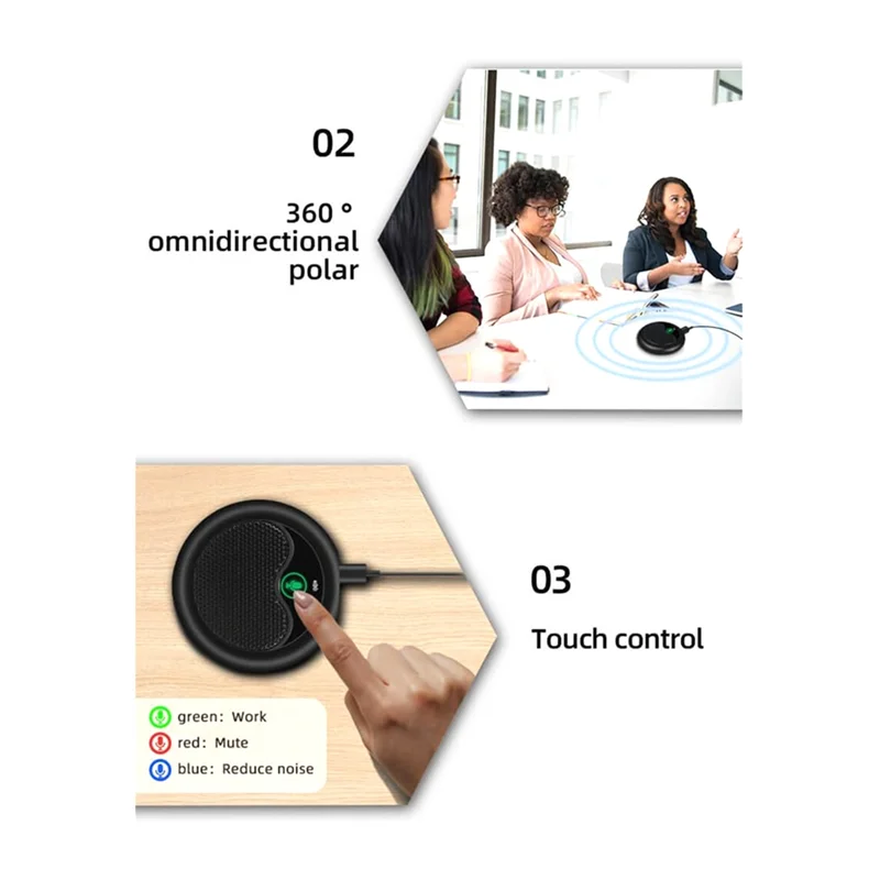 FGHGF USB Condenser Microphone — Omnidirectional Desktop Mic for Meetings