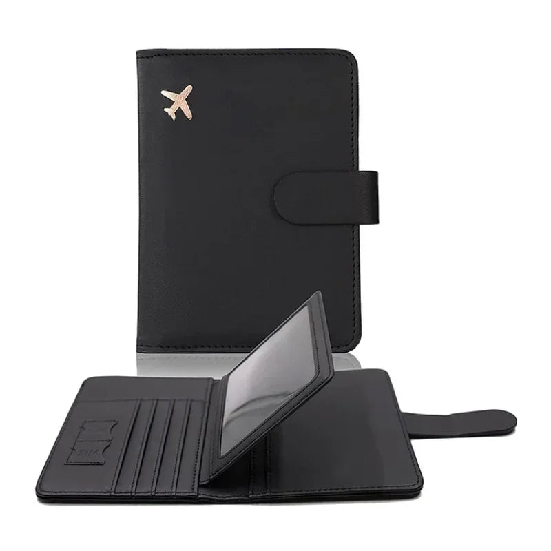 macroupta PU Leather Passport Cover — Travel Wallet & Card Holder