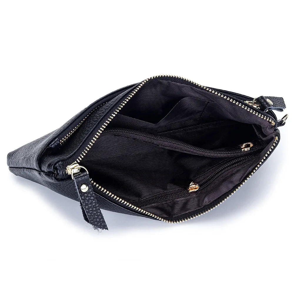 dawndesslo Women's Leather Wristlet Clutch — Multi-Pocket Smartphone Wallet