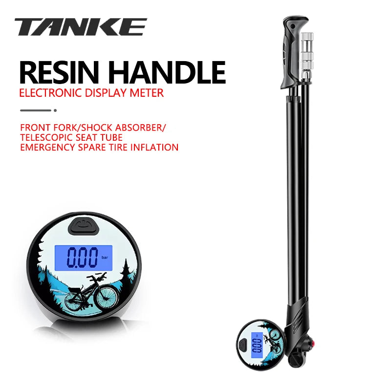 High-Pressure Portable Bike Air Pump — Precision Inflator for Suspension and Tires