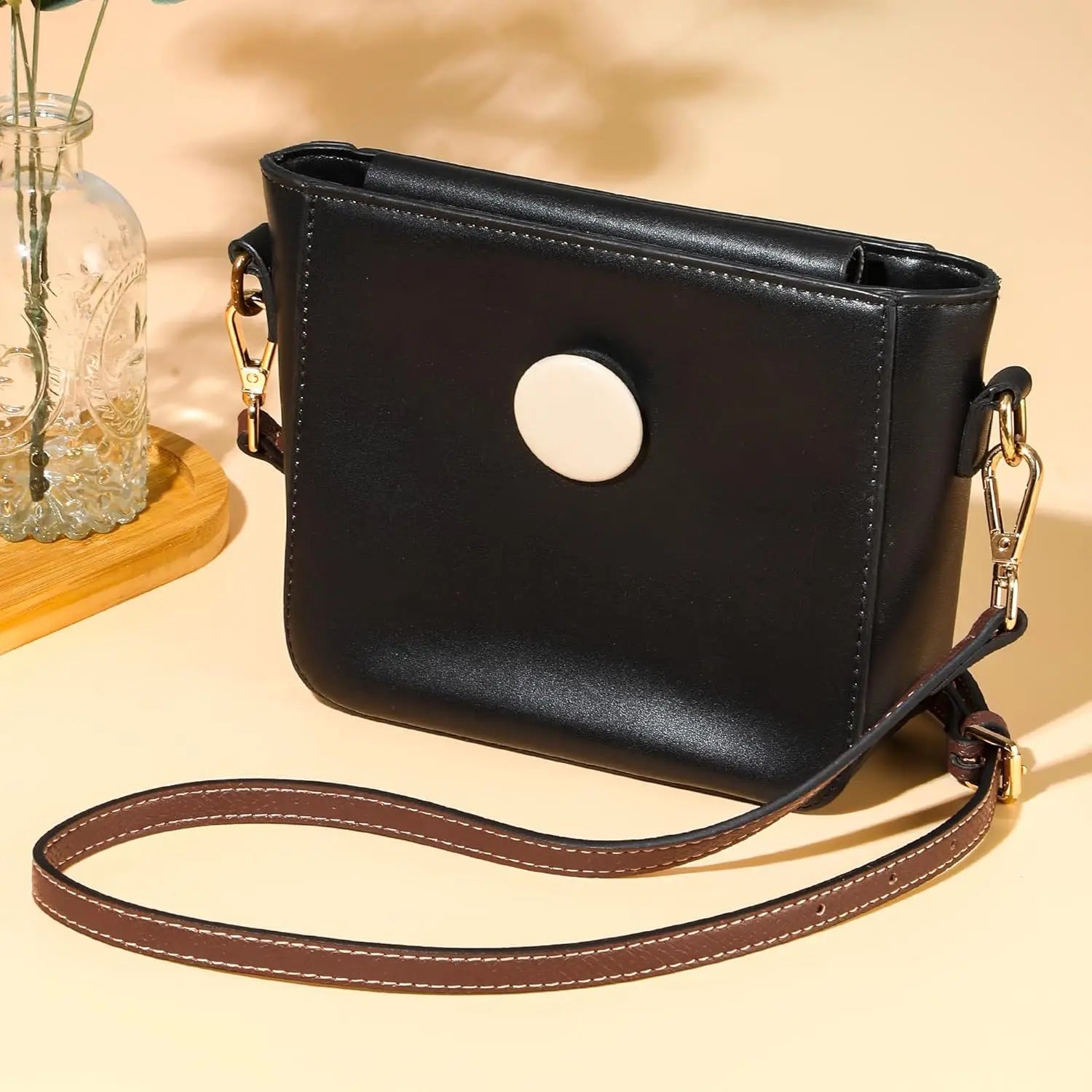 LEBATSION Leather Purse Strap — Adjustable Replacement Shoulder Strap for Handbags