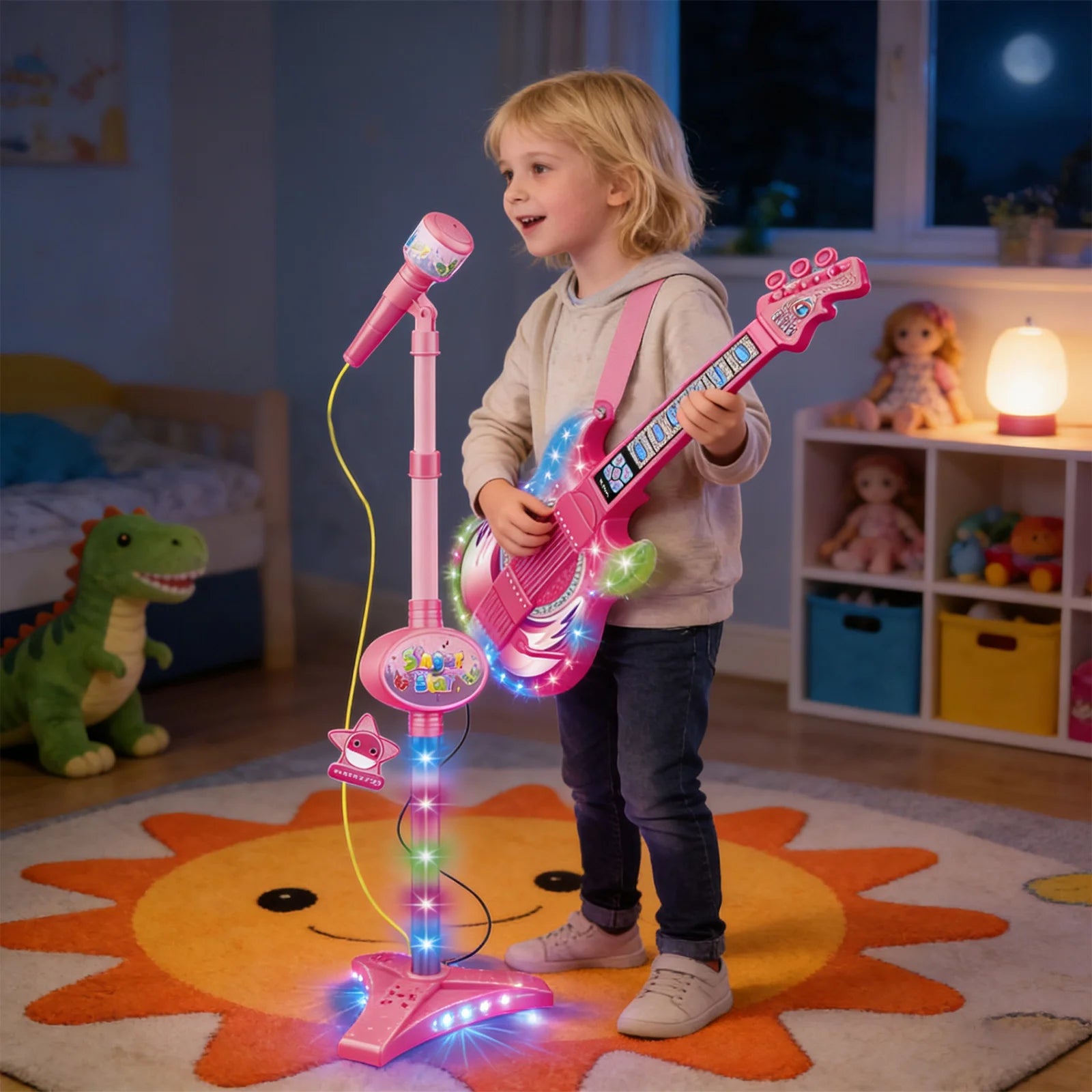 CONUSEA Kids Karaoke Microphone & Guitar Set — Musical Instrument Toy