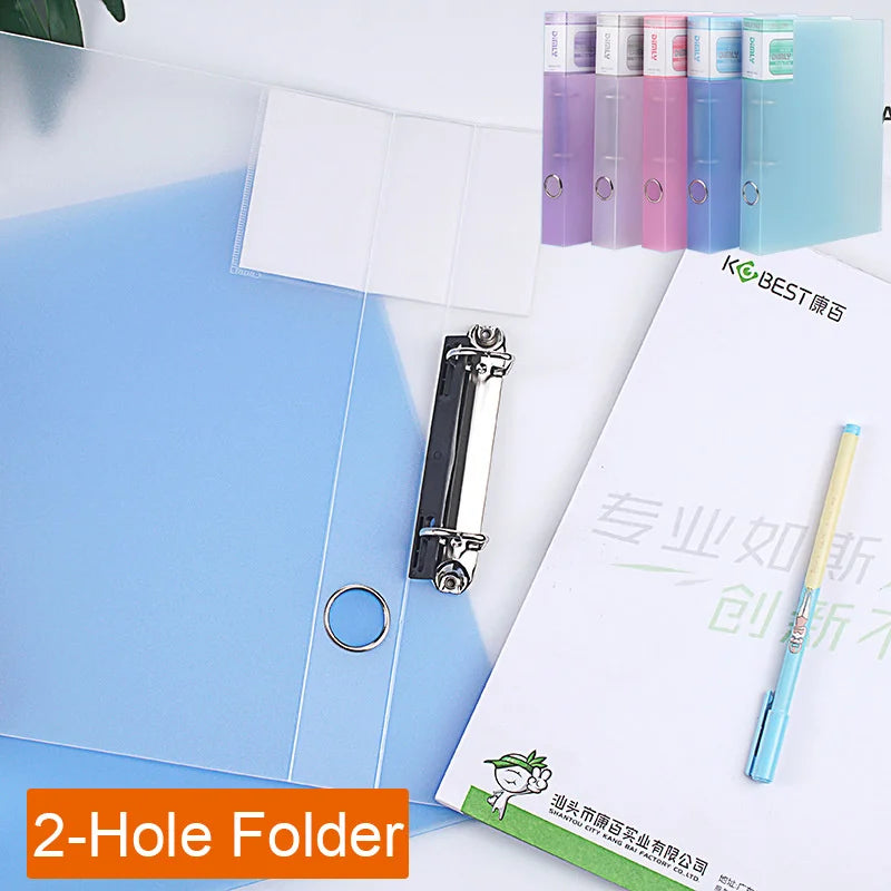 HUALIWEN A4 Binder Folder — Durable 2-Hole Document Organizer