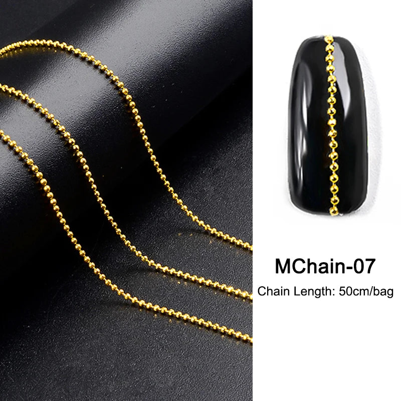 MagiBling Rhinestone Nail Chain — Shiny 3D Crystal Charms for DIY Manicure