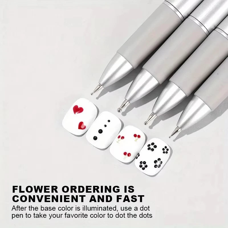 5-in-1 Nail Dotting Pen — Precision Manicure Tool with Interchangeable Tips