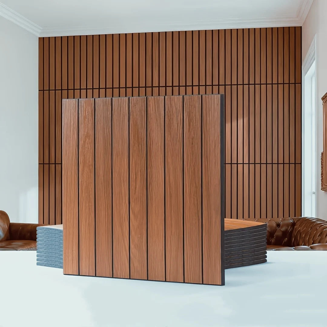 Peel and Stick Wood Slat Wall Panels — Decorative Self-Adhesive Accent, 10pcs