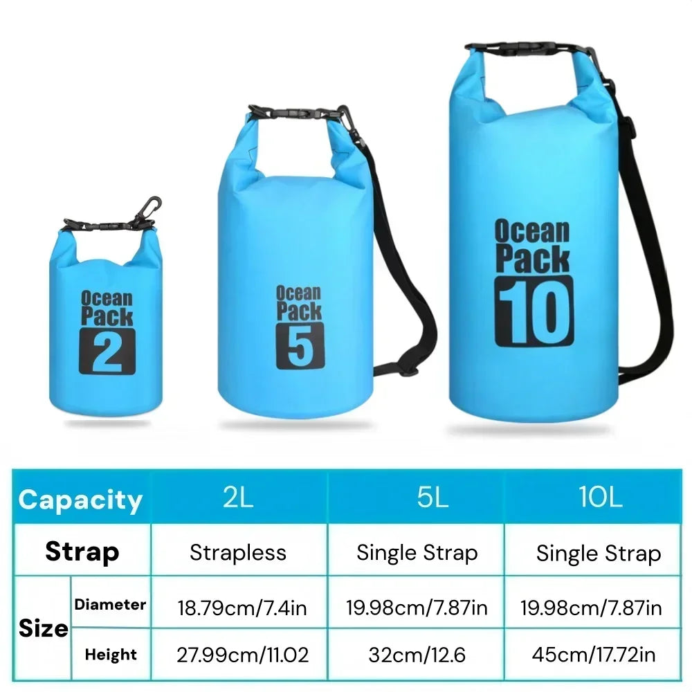 Waterproof Roll Top Dry Bag — Floating Storage for Kayaking and Camping