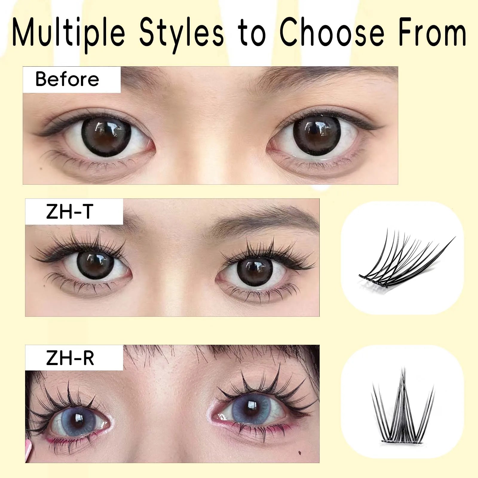 Anlinnet DIY False Eyelashes — Natural Length Reusable Individual Lashes