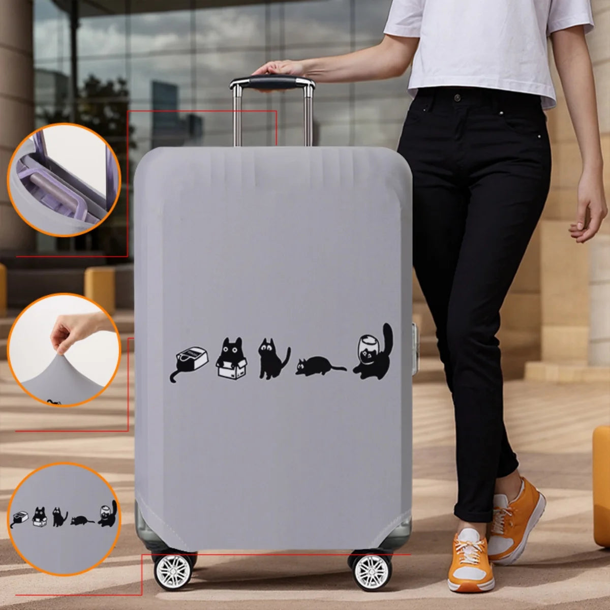 Elastic Luggage Cover Protector — Waterproof and Dustproof Suitcase Guard