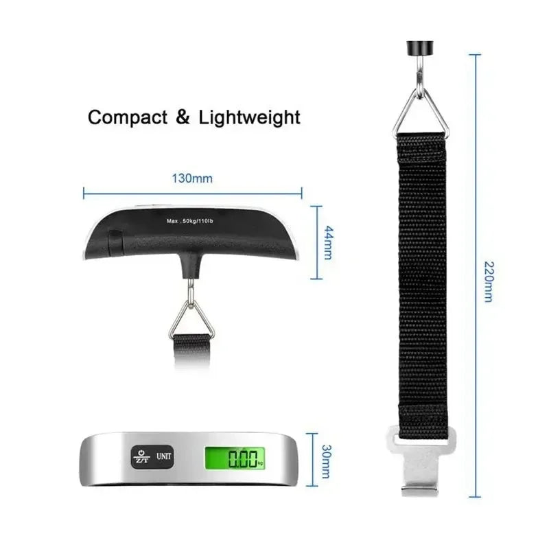 Portable Digital Luggage Scale — Compact Handheld Weight Tool for Travel