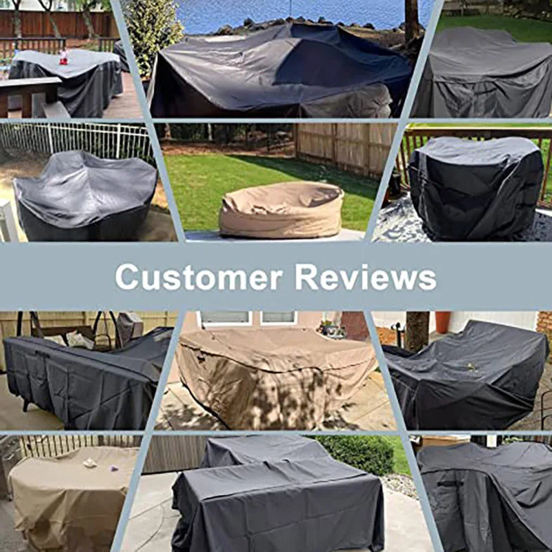 Square Outdoor Furniture Cover — Waterproof UV Protection, Heavy Duty