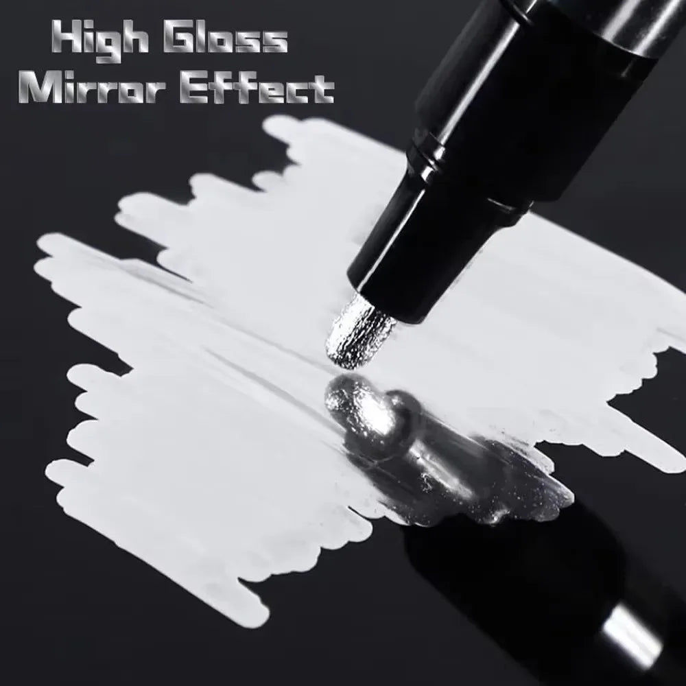 Mirror Marker Pens — High Gloss Reflective Paint for DIY Crafts
