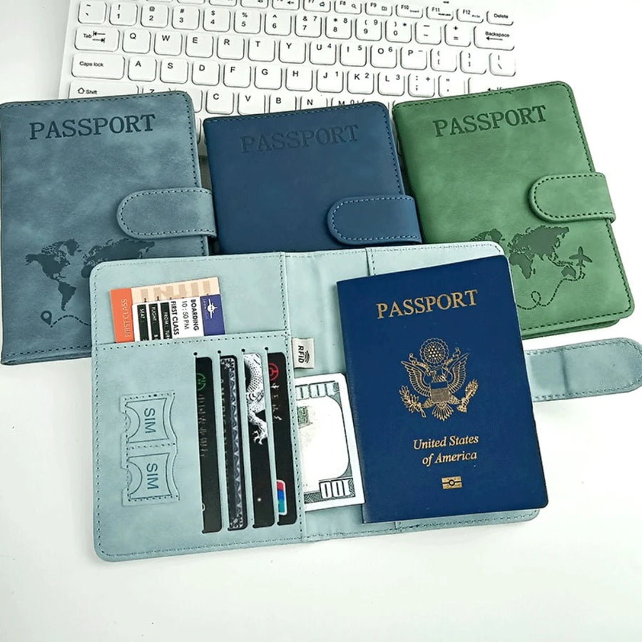 YIYUEQIANLI Passport Holder — RFID Blocking Travel Wallet Organizer