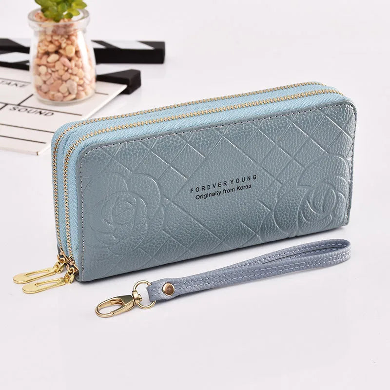 GOT-TOG Women's Long Wallet — Large Capacity Clutch with Wrist Strap