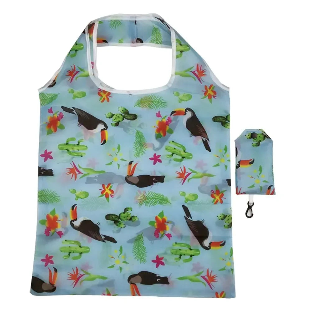 Large Foldable Reusable Shopping Bag — Heavy Duty Washable Grocery Pouch