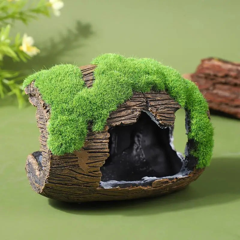 Resin Aquarium Hiding Cave — Decorative Fish Shelter and Tank Ornament