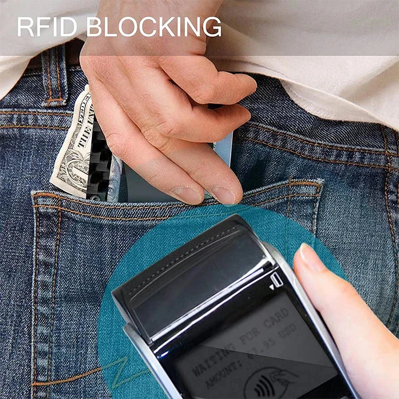 Slim Metal RFID Card Holder — Minimalist Aluminum Alloy Wallet