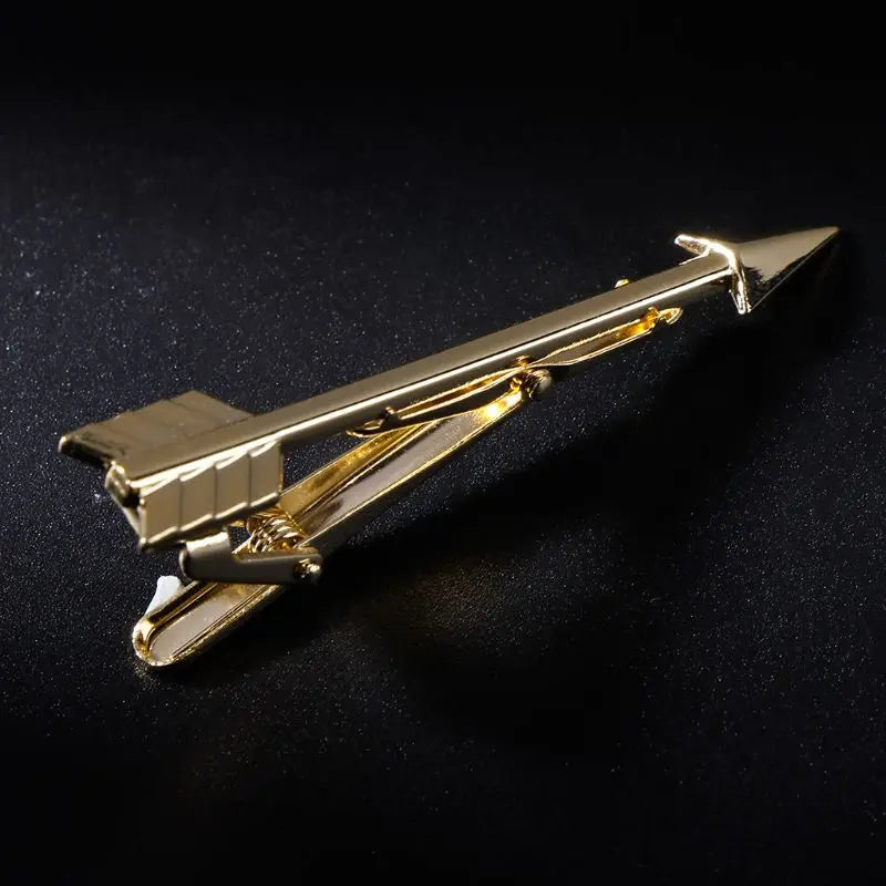 Arrow Design Metal Tie Clip — Elegant Gentleman's Accessory for Formal Wear