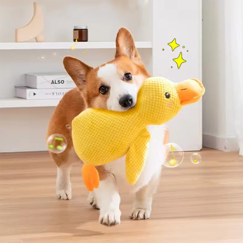 Interactive Plush Duck Squeak Toy — Boredom Relief for Dogs