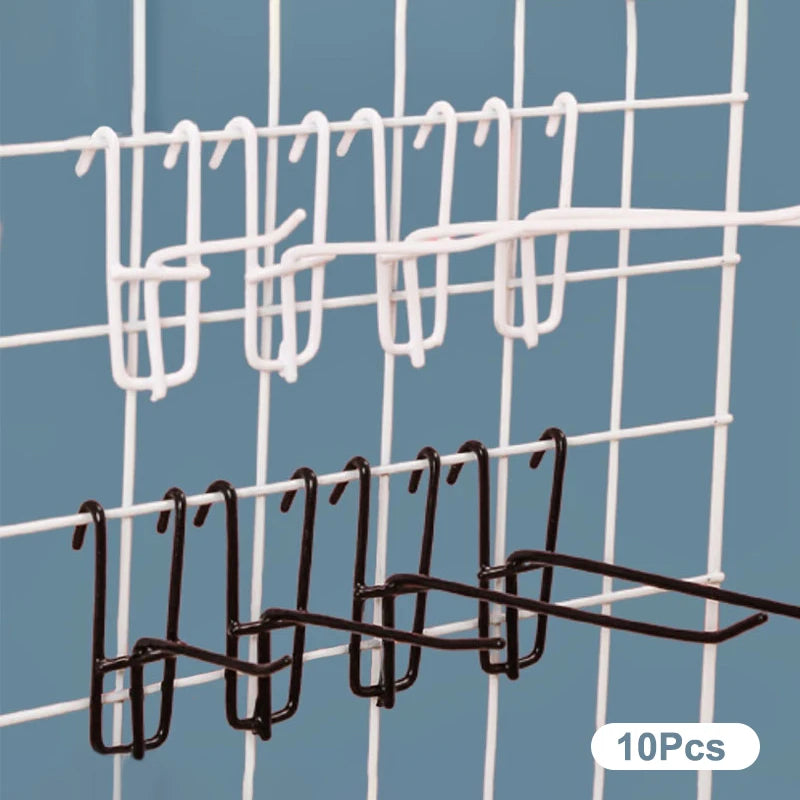 Durable Metal Mesh Panel Hooks — Versatile Wire Grid Hanging Hooks