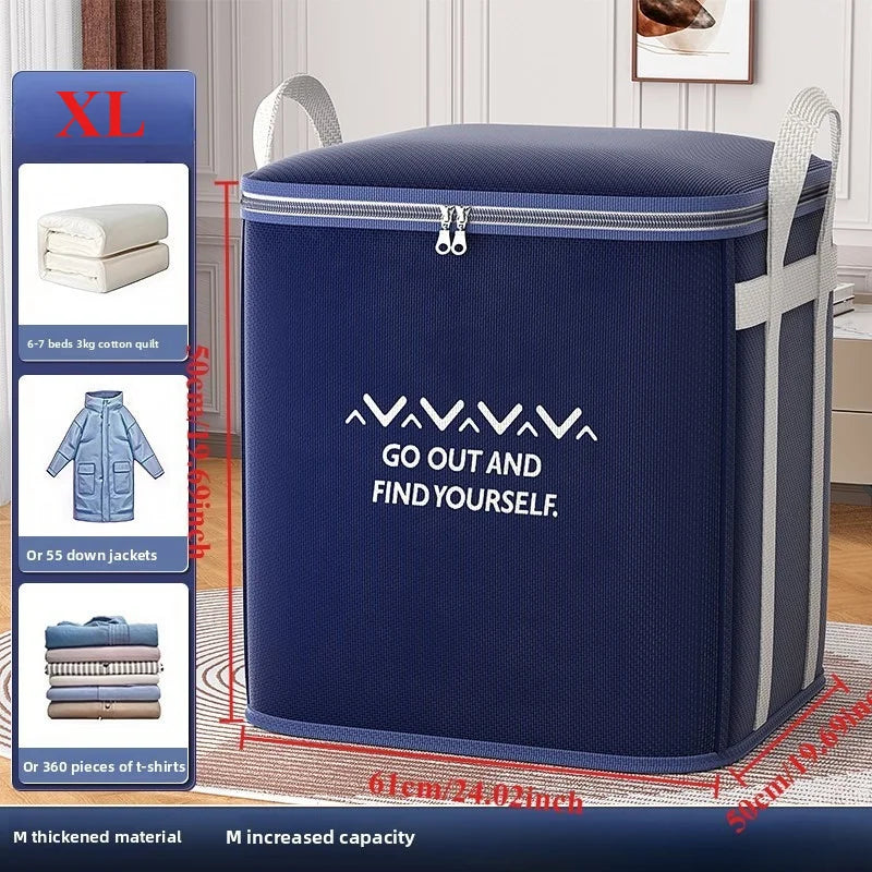 Extra Large Clothes Storage Bag — Reinforced Handle Organizer for Bedding