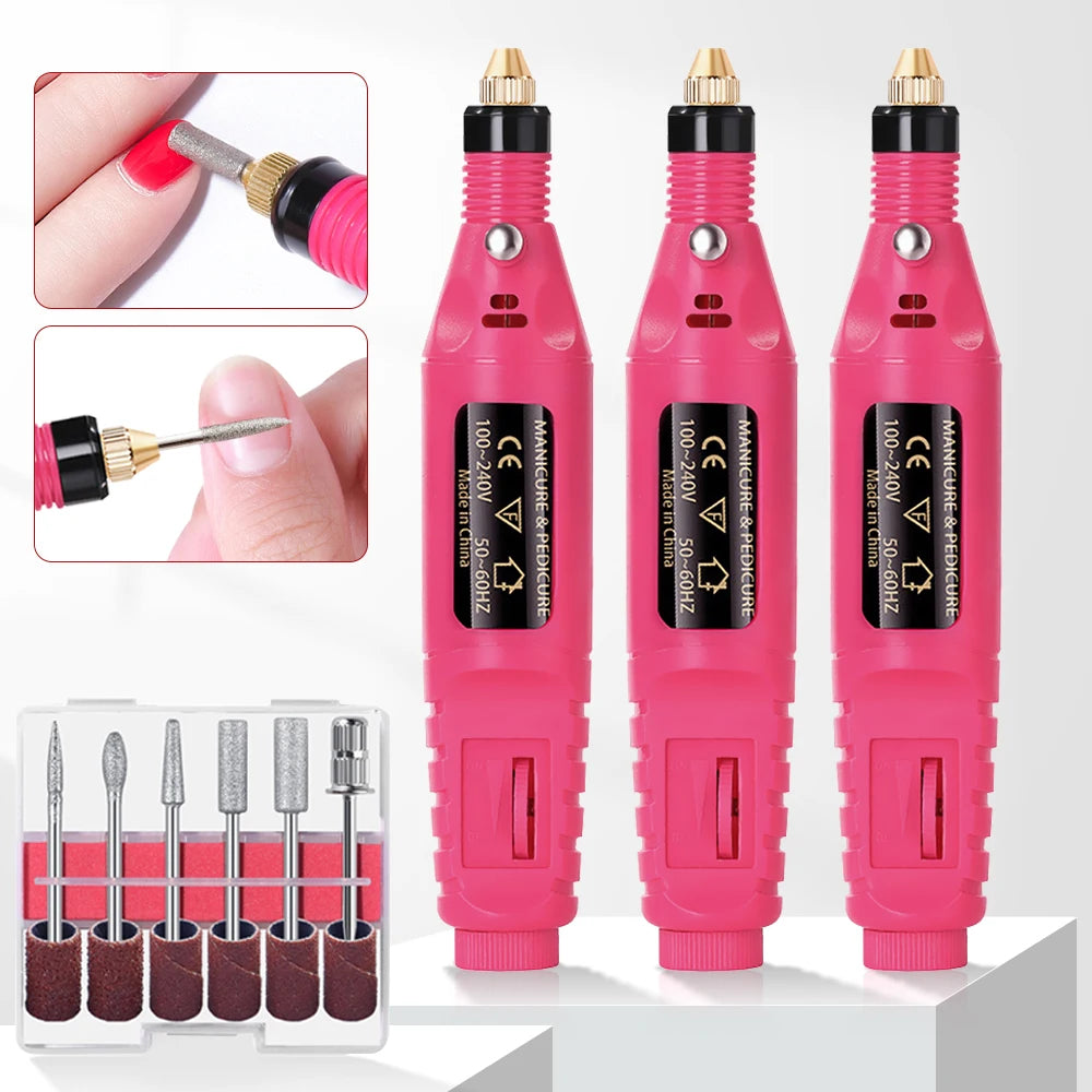 LULAA Electric Nail Drill Machine Set — Professional Manicure & Pedicure Tool
