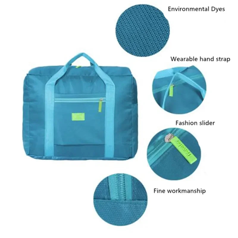 Foldable Travel Duffel Bag — Lightweight Water Resistant Weekender