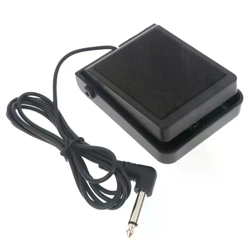 Universal Sustain Pedal — Chrome Metal Surface for Digital Pianos