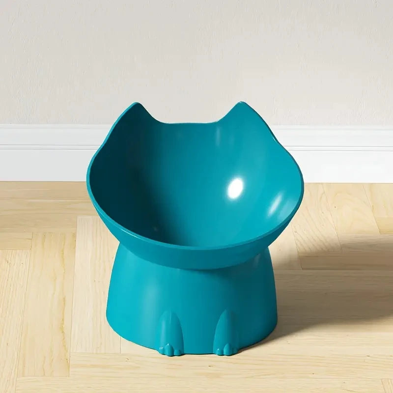 Elevated Cat Feeding Bowl — Anti-Tip Raised Dish for Neck Protection